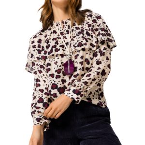 Blusa holgada con efecto volante CAROLINE BISS