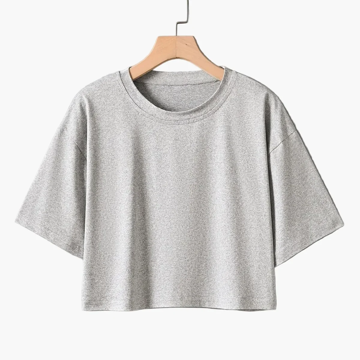 T-shirt court décontracté pour femme à manches courtes style urbain - Imagen 7