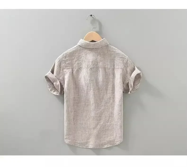 Camisa de lino de manga corta - Imagen 7