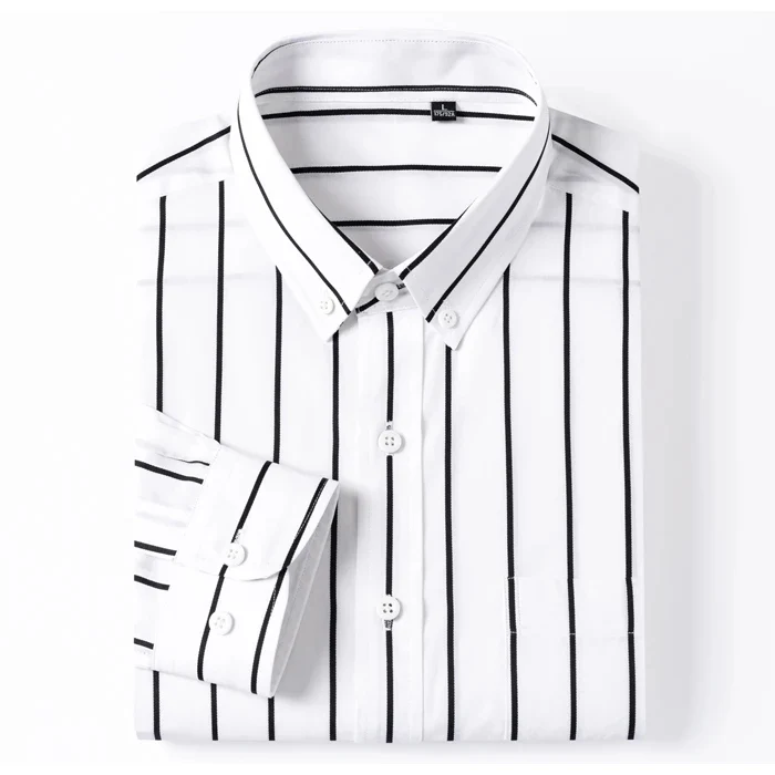 Camisa elegante de algodón a rayas - Imagen 5