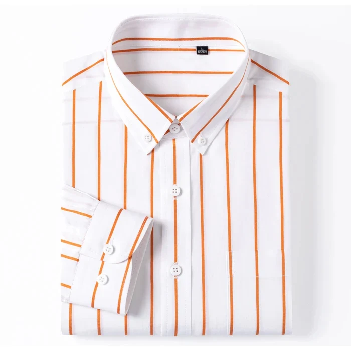Camisa elegante de algodón a rayas - Imagen 6