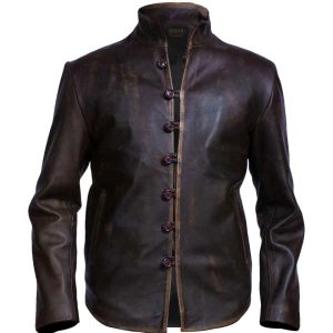 Chaqueta de moto de cuero auténtico Brent