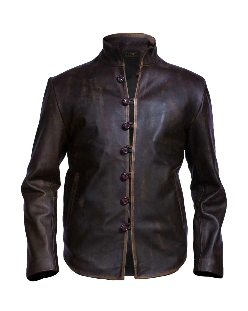 Chaqueta de moto de cuero auténtico Brent - Imagen 2