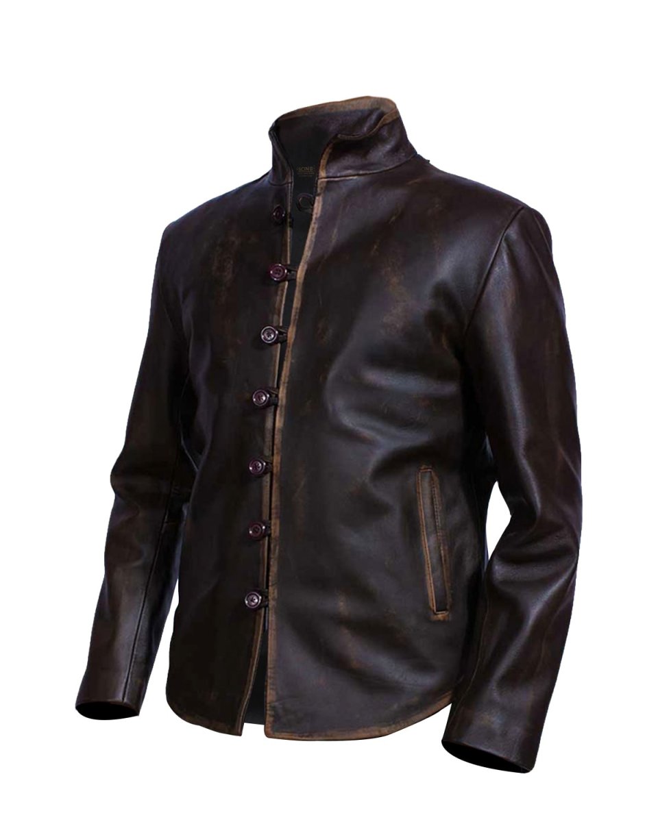 Chaqueta de moto de cuero auténtico Brent - Imagen 4