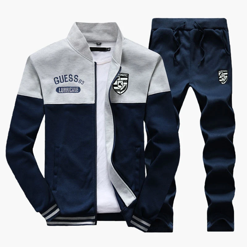 Survêtement Baseball Homme Style Sport Décontracté Ensemble Haut et Pantalon - Imagen 5