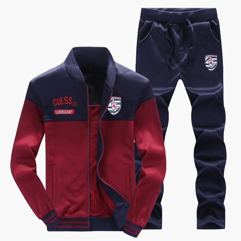 Survêtement Baseball Homme Style Sport Décontracté Ensemble Haut et Pantalon - Imagen 4