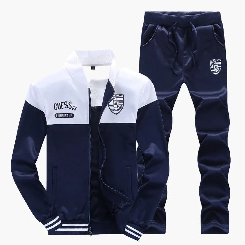 Survêtement Baseball Homme Style Sport Décontracté Ensemble Haut et Pantalon - Imagen 2