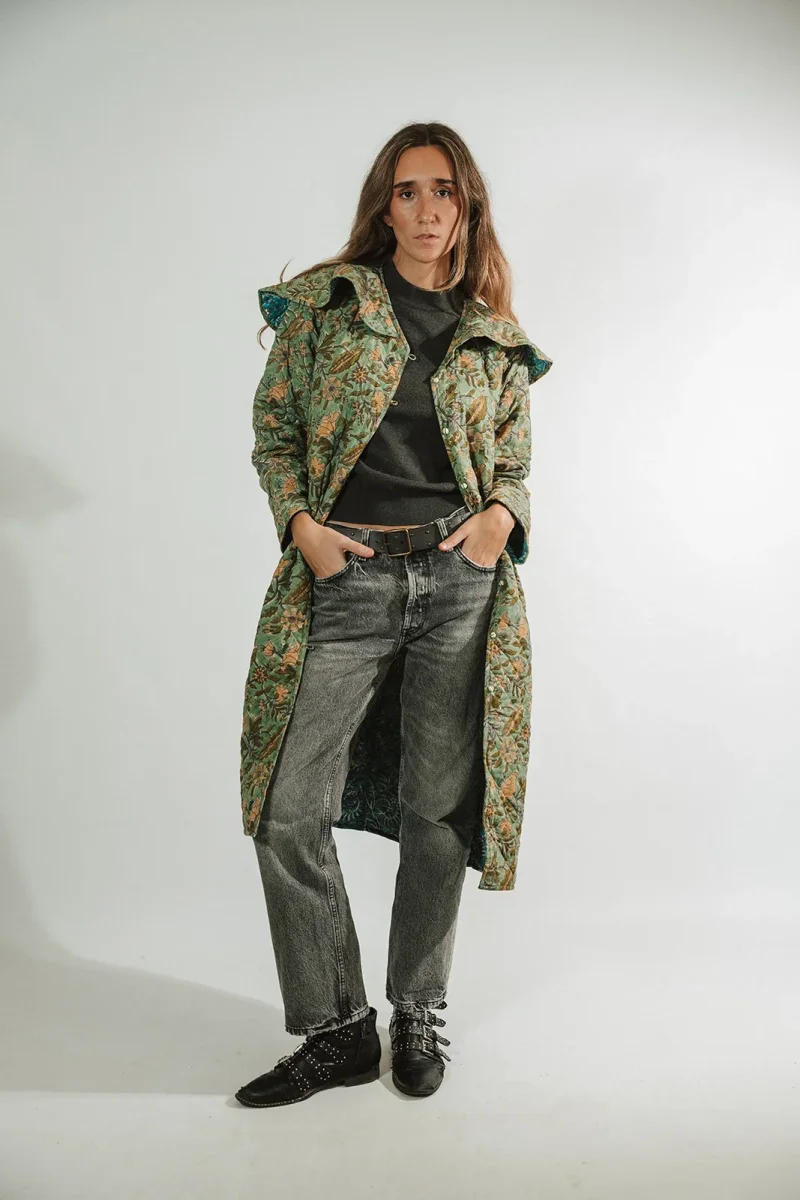 ABRIGO REVERSIBLE VERDE Y AZUL - Imagen 2