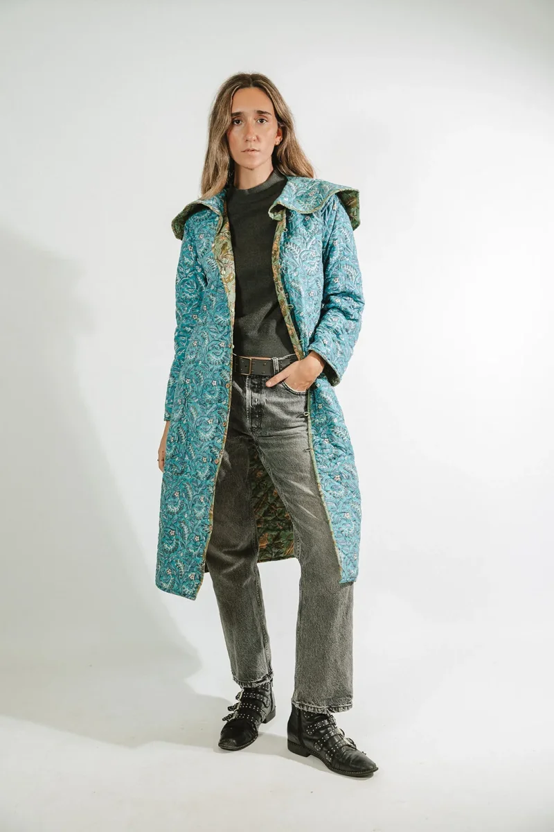ABRIGO REVERSIBLE VERDE Y AZUL - Imagen 5