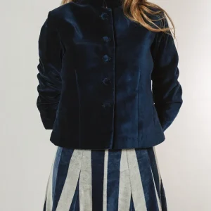CHAQUETA TERCIOPELO AZUL