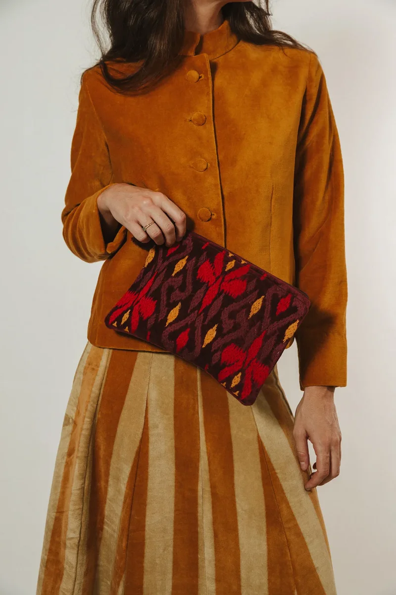 FALDA TERCIOPELO OCRE RAYAS - Imagen 4