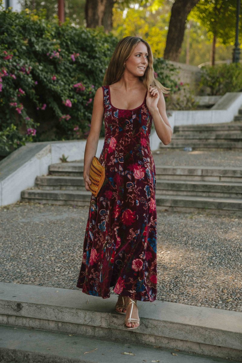 VESTIDO TERCIOPELO BERENJENA - Imagen 2
