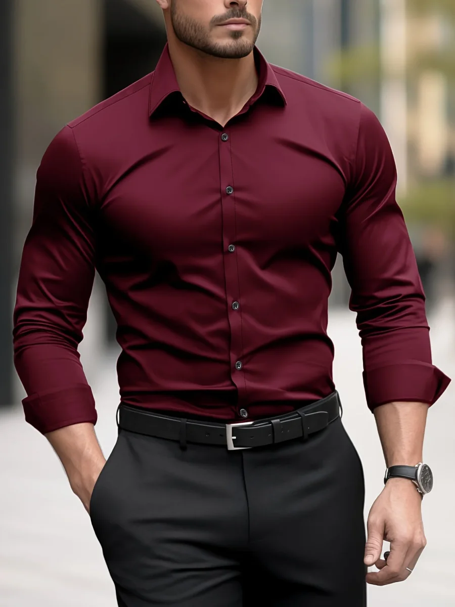 Camisa de vestir de corte entallado - Imagen 4