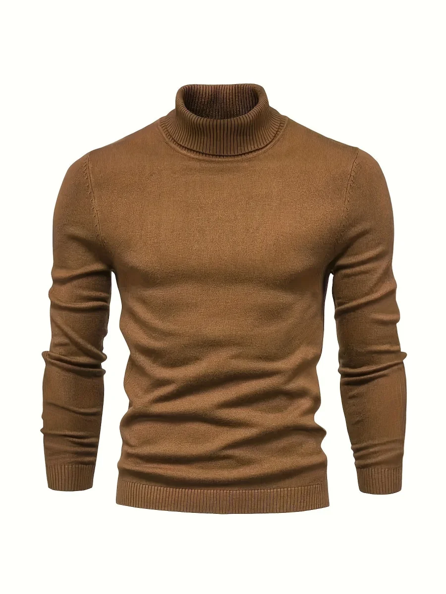 Men’s Classic Ribbed Turtleneck Pullover Sweater - Imagen 6