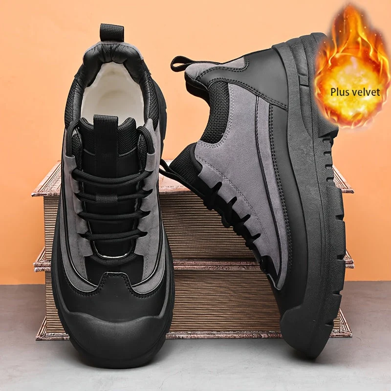 Baskets montantes style décontracté pour homme, bicolores, avec semelle épaisse - Imagen 5