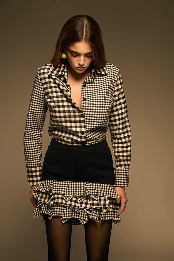 "Chess negra" mini falda uDoIt u Do It - Imagen 6