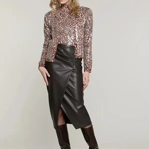"Tanner midi" falda (disponible beige y negro) Relish