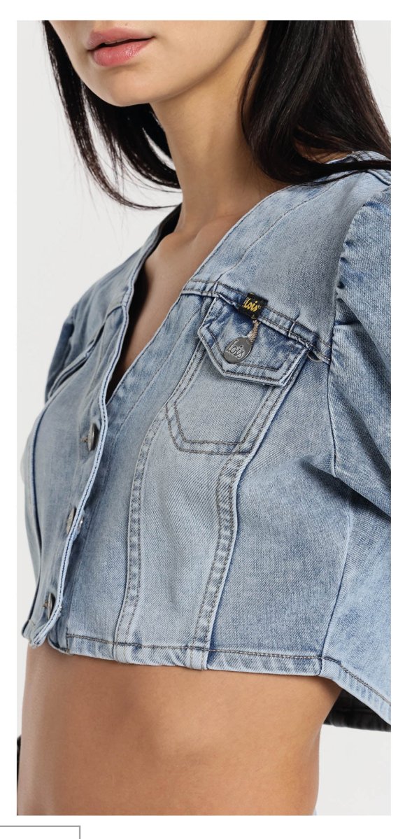 "Grace Carine" top camisa denim Lois - Imagen 7