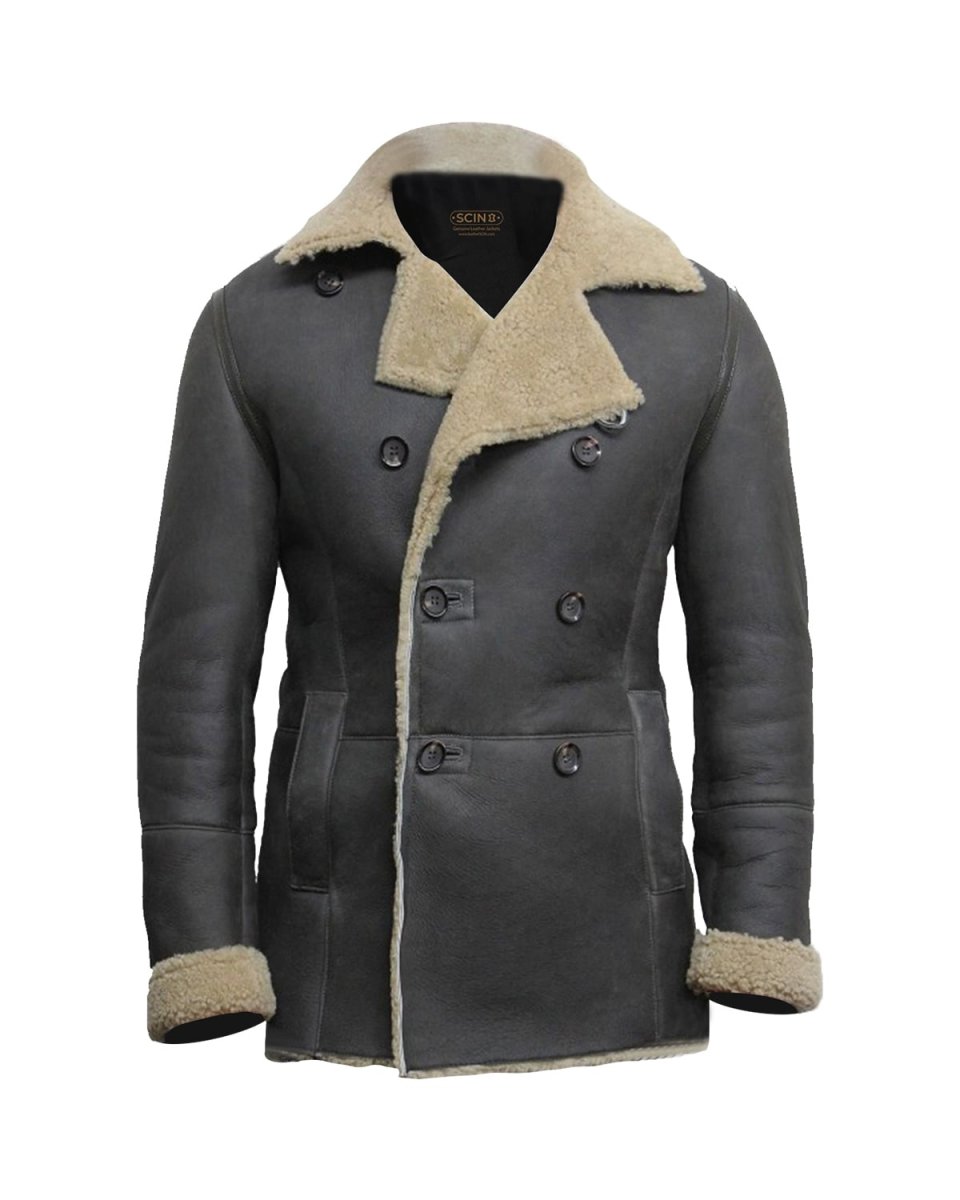 Abrigo cruzado de cuero auténtico de Ralph Lauren - Imagen 3
