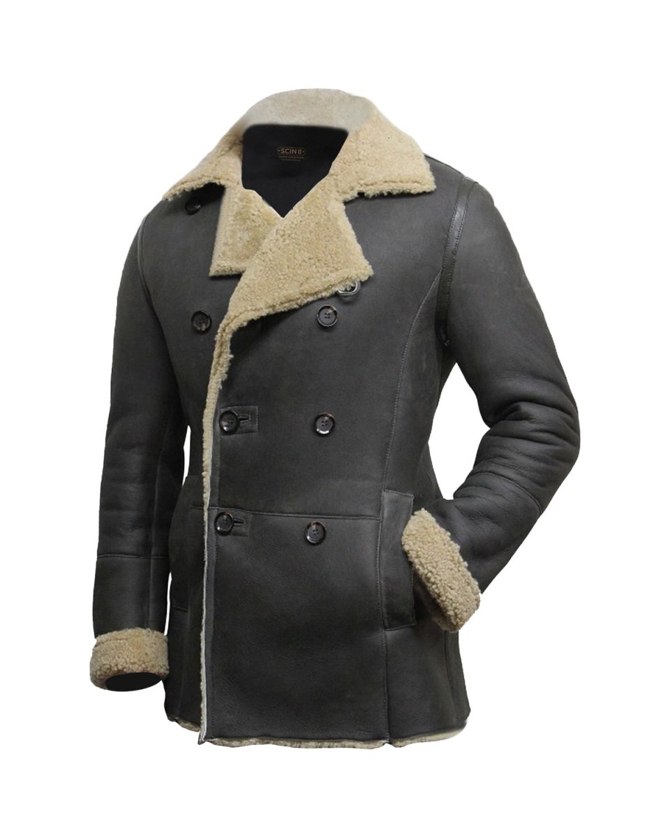 Abrigo cruzado de cuero auténtico de Ralph Lauren - Imagen 4