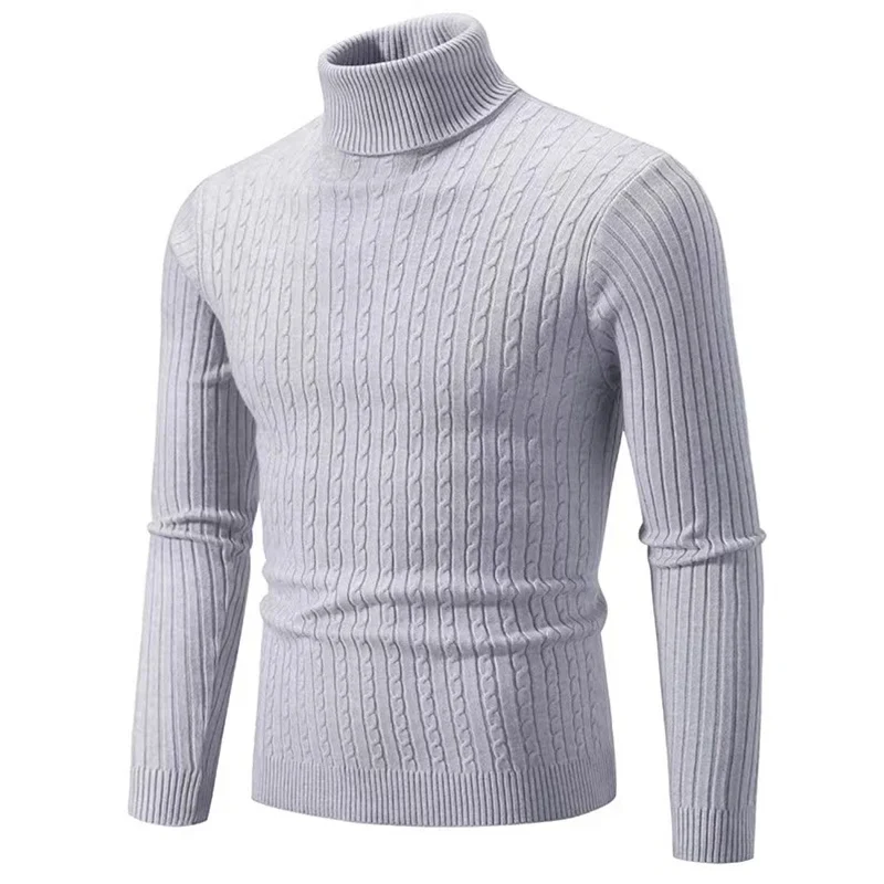 Jersey de cuello alto elegante para hombre - Imagen 6