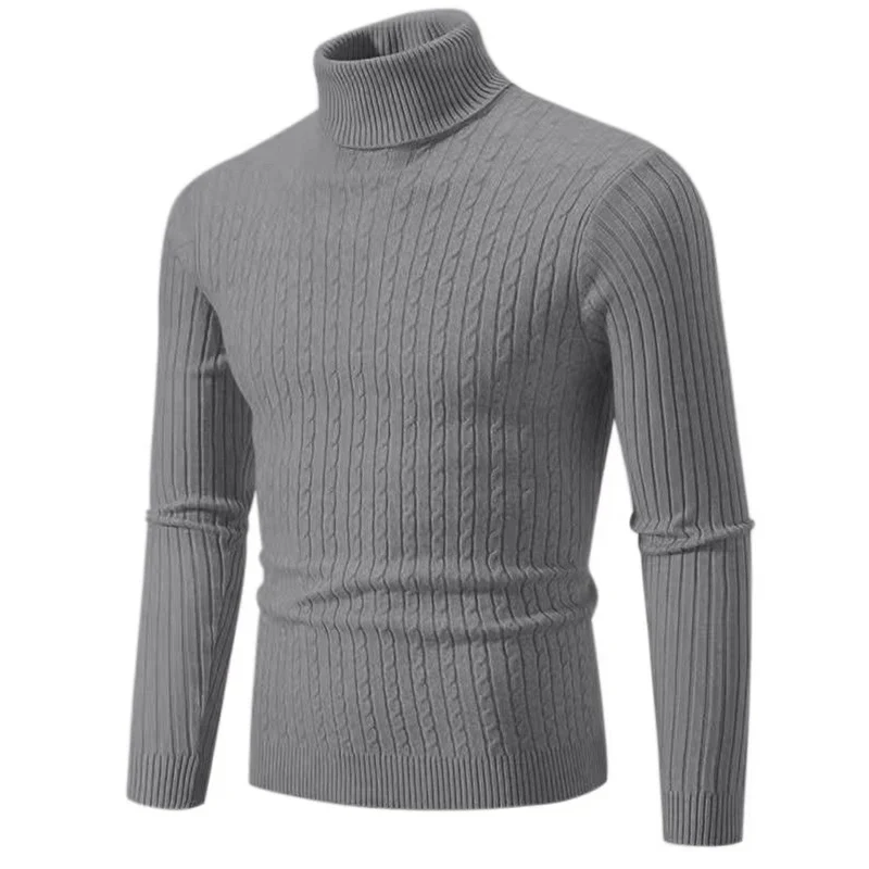 Jersey de cuello alto elegante para hombre - Imagen 7