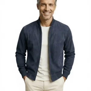 Elegante chaqueta de ante