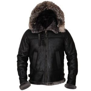 Sudadera con capucha de piel de oveja