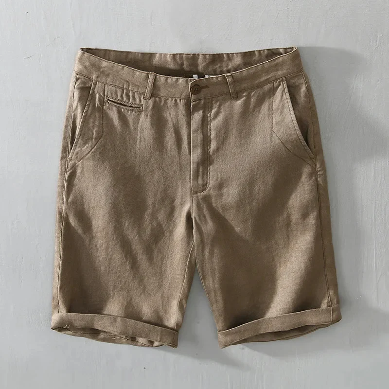 Pantalones cortos de playa de lino - Imagen 4