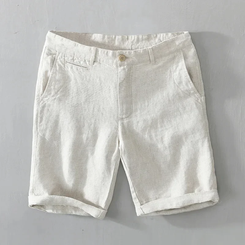 Pantalones cortos de playa de lino - Imagen 3