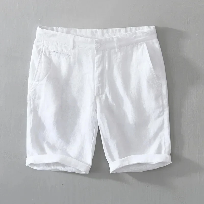 Pantalones cortos de playa de lino - Imagen 5