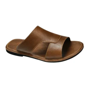 Elegantes sandalias de playa de piel