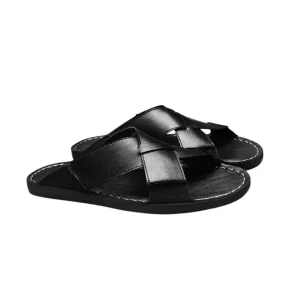 Zapatillas sin cordones de cuero de estilo retro para hombre