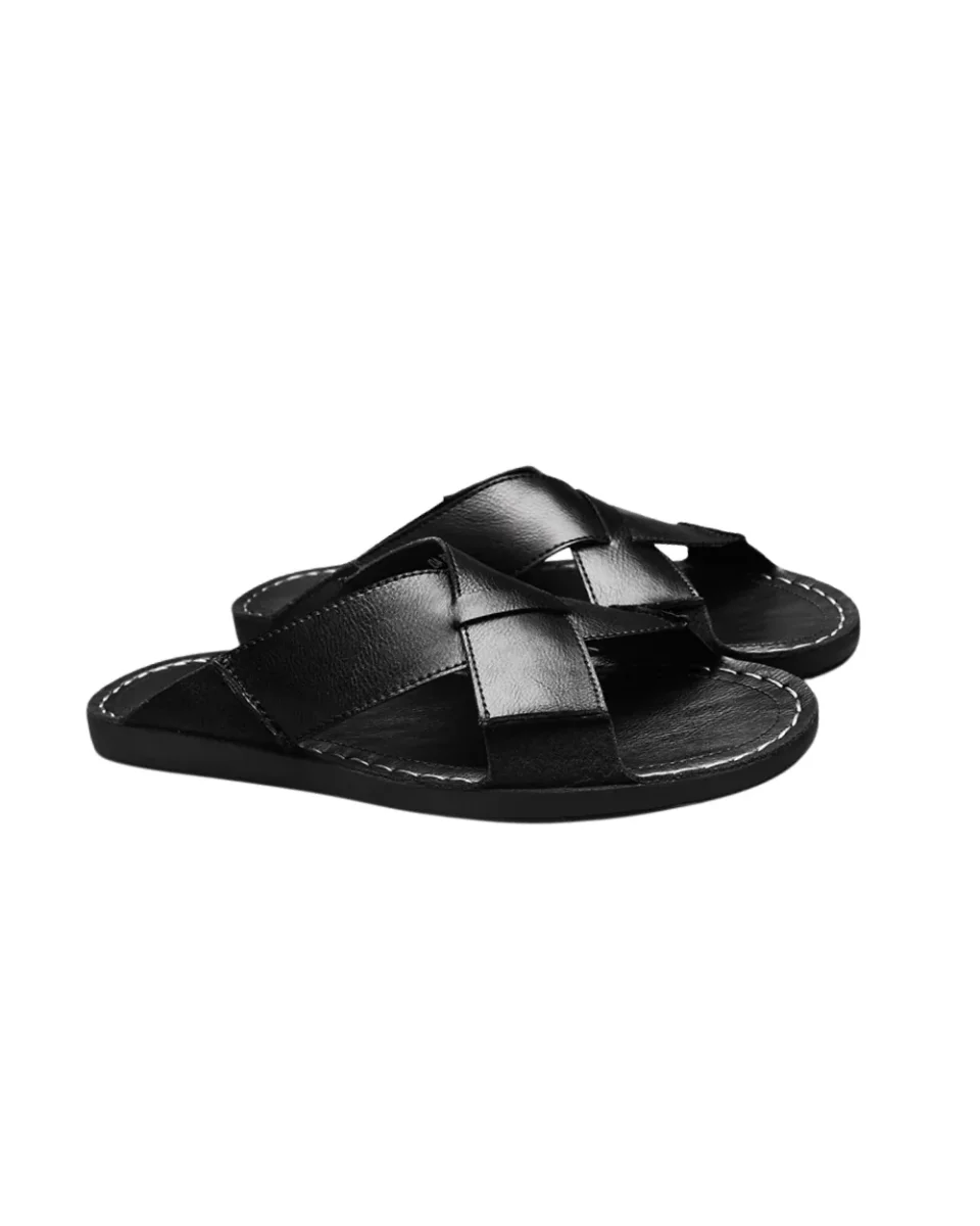 Zapatillas sin cordones de cuero de estilo retro para hombre - Imagen 2