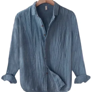 Camisa vintage de lino para hombre