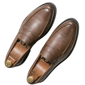 Mocasines elegantes de piel para vestir