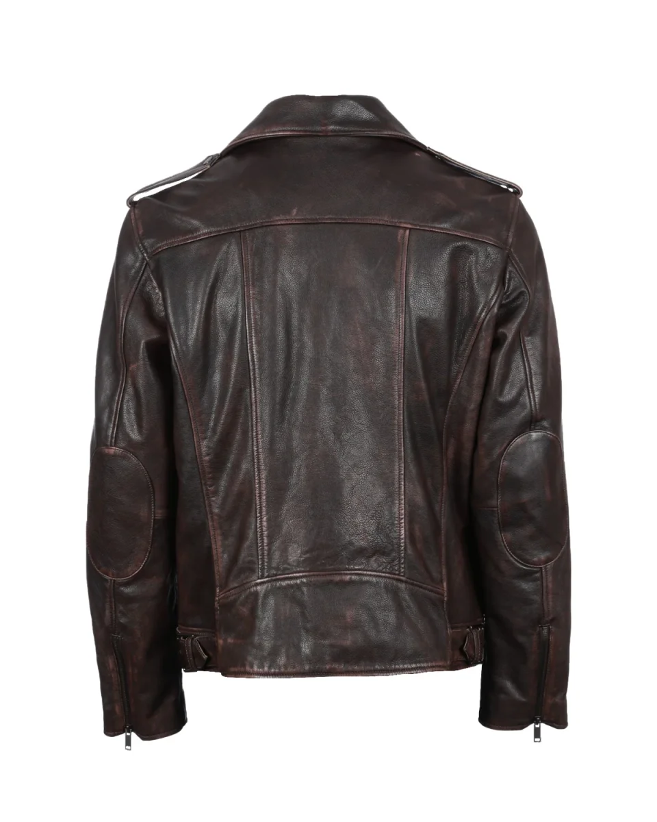 Chaqueta de moto Liam de cuero auténtico - Imagen 4