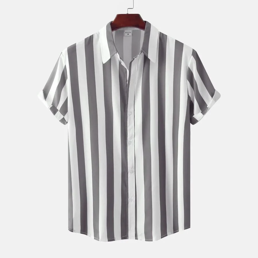 Camisa de verano a rayas y transpirable - Imagen 3