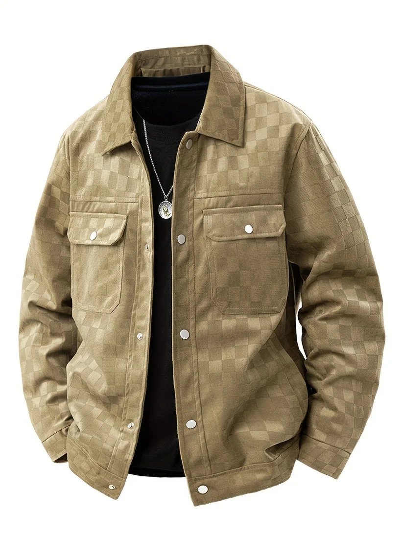 Chaqueta de ante a cuadros - Imagen 6