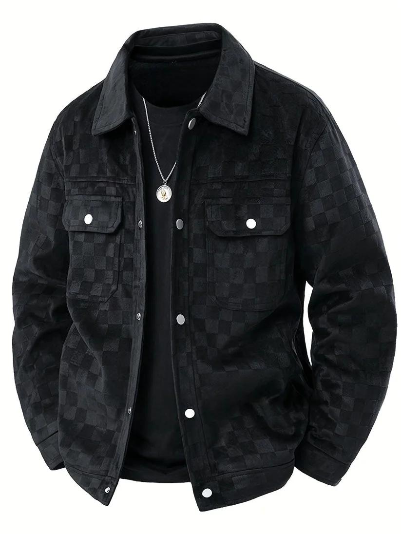 Chaqueta de ante a cuadros - Imagen 3