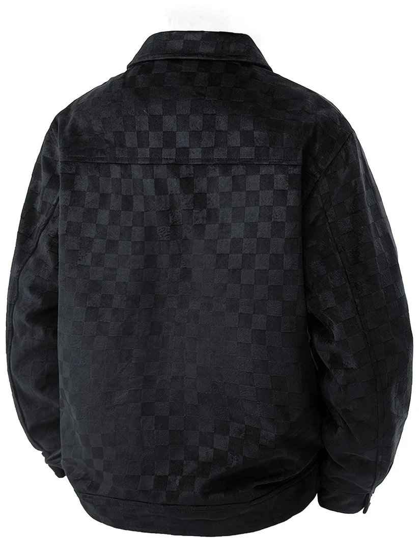 Chaqueta de ante a cuadros - Imagen 5