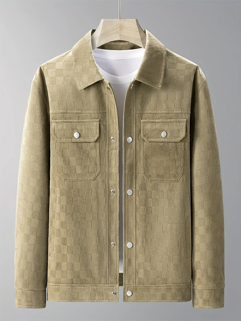 Chaqueta de ante a cuadros - Imagen 8