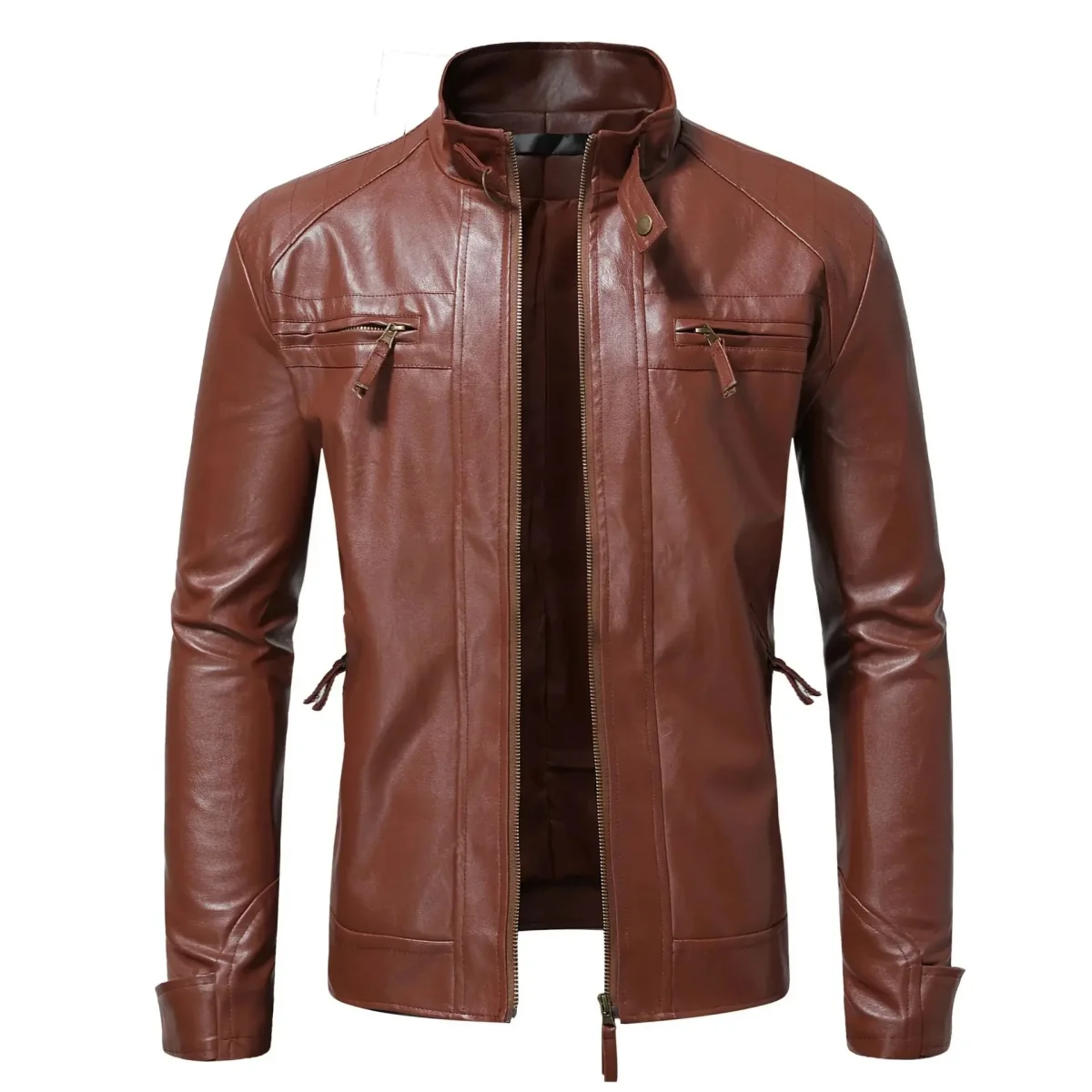 Chaqueta de cuero elegante para hombre - Imagen 4