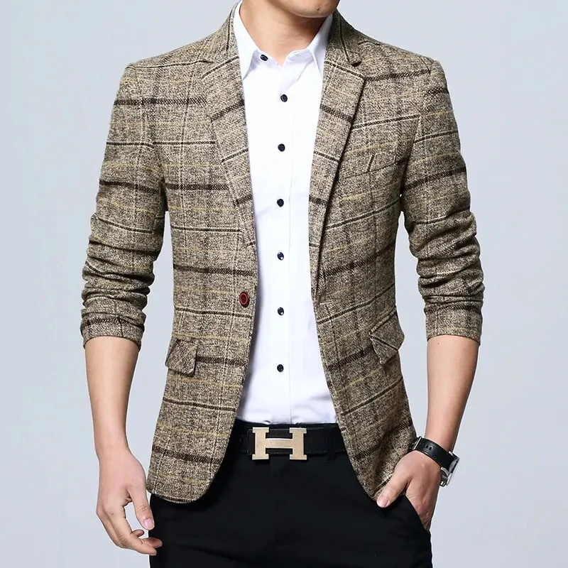 Elegante chaqueta a cuadros - Imagen 4