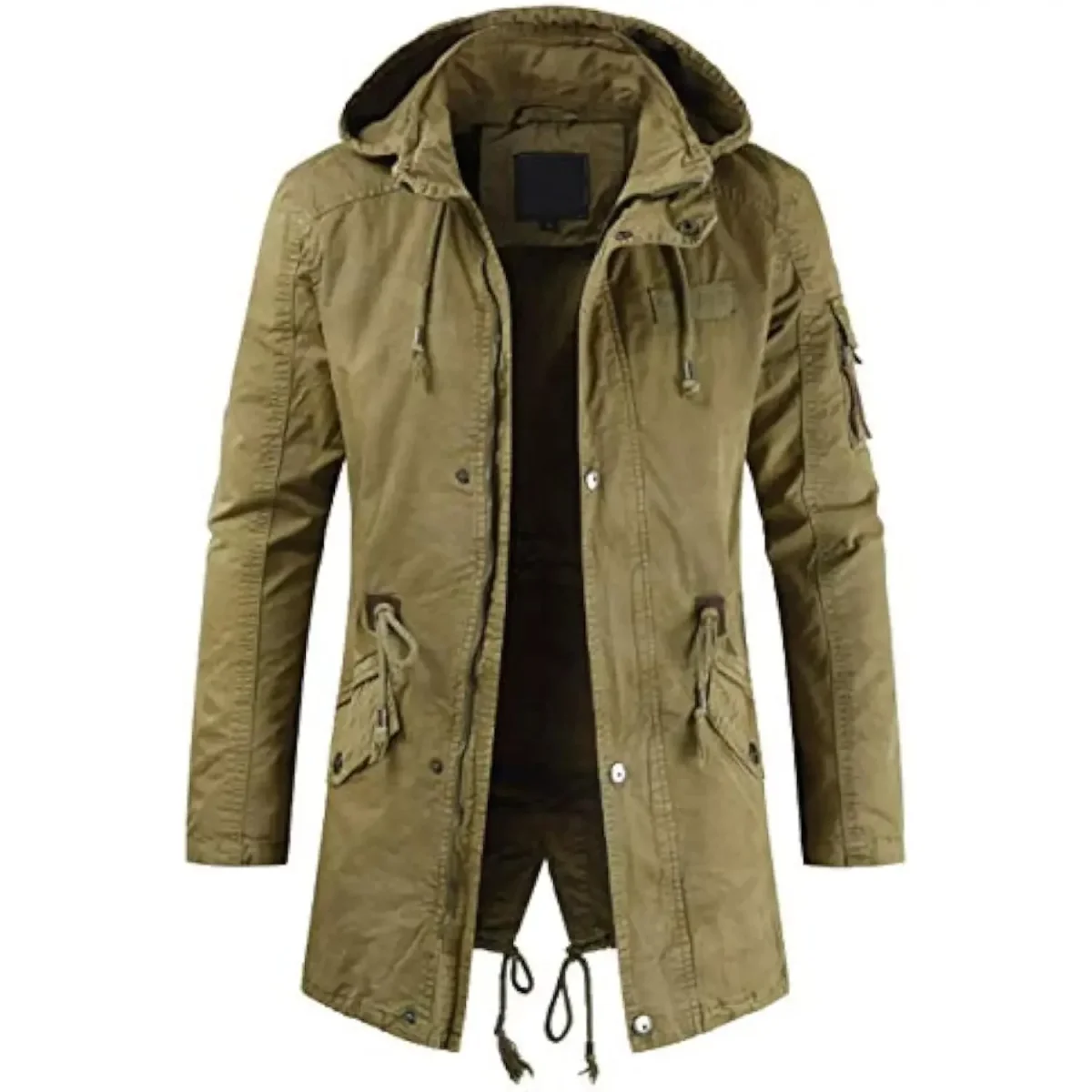 Chaqueta parka larga tipo cargo - Imagen 5