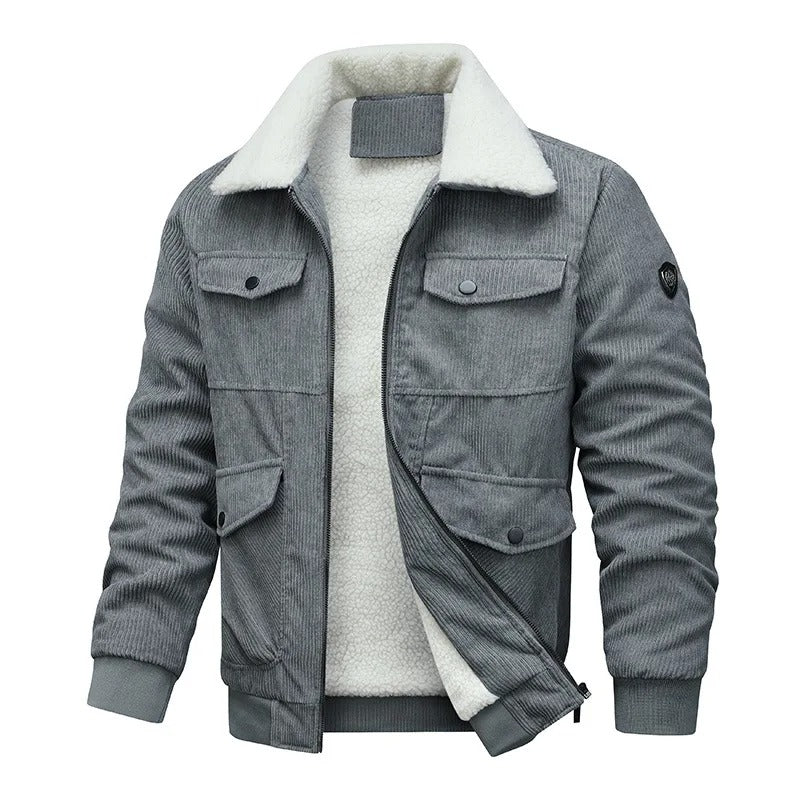 Elegante chaqueta de forro polar de pana - Imagen 3