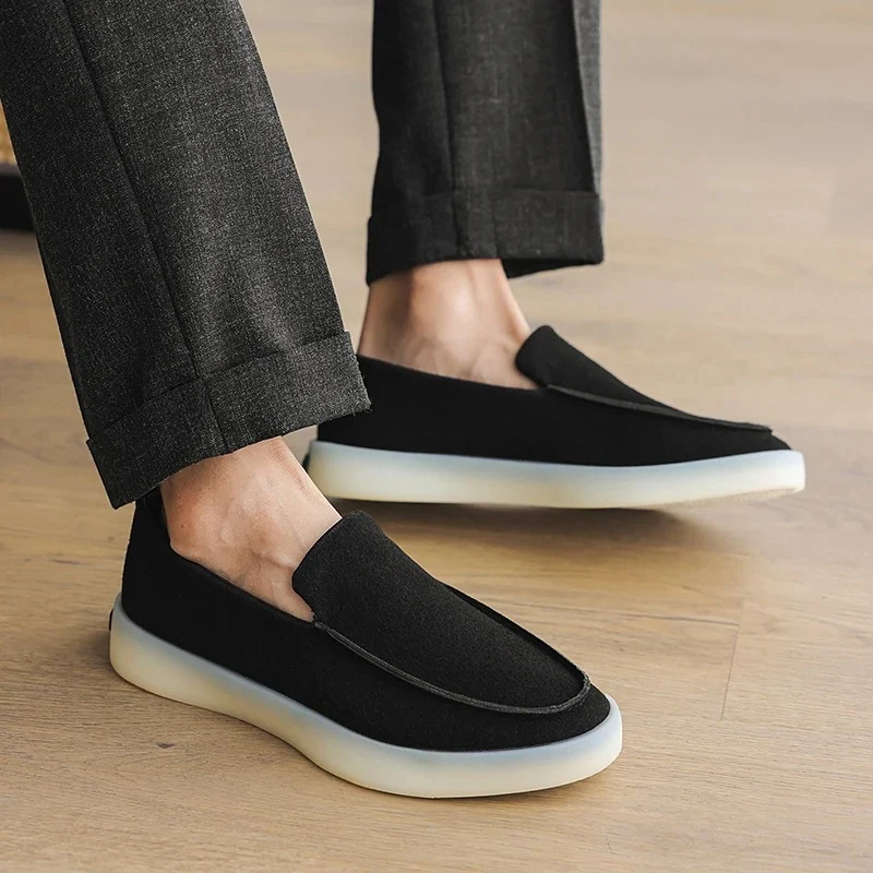 Mocasines clásicos de ante para oficina - Imagen 9