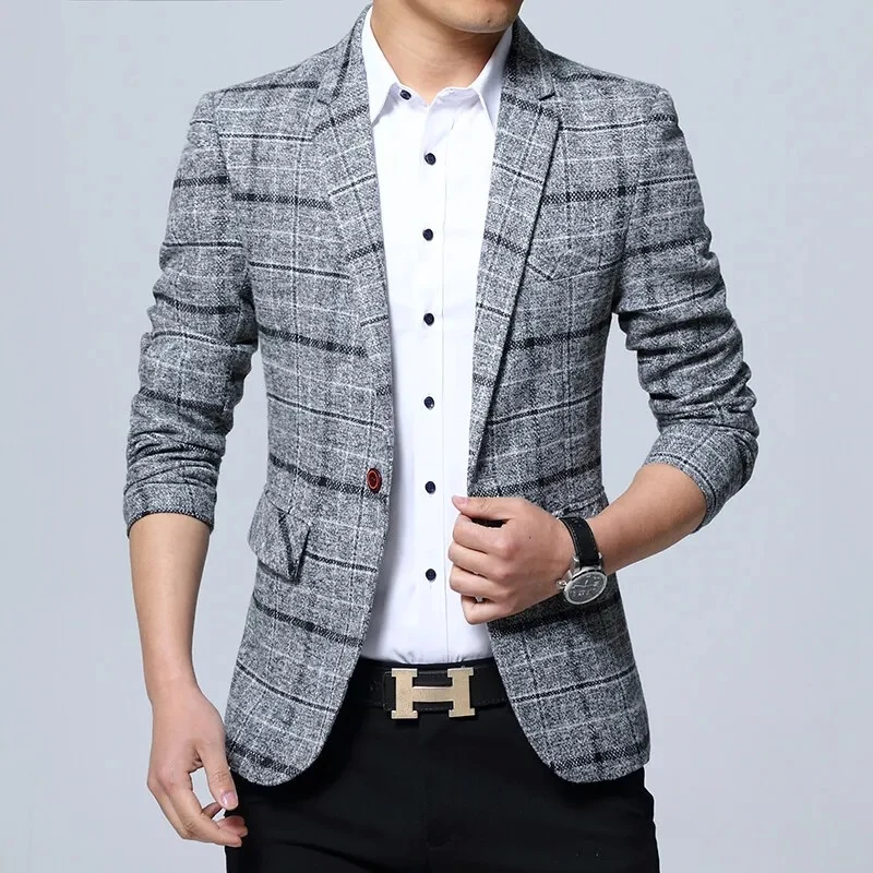 Elegante chaqueta a cuadros - Imagen 5