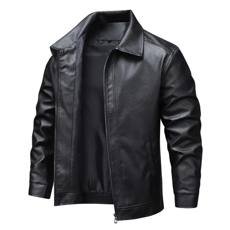 Elegante chaqueta de cuero cortavientos - Imagen 6