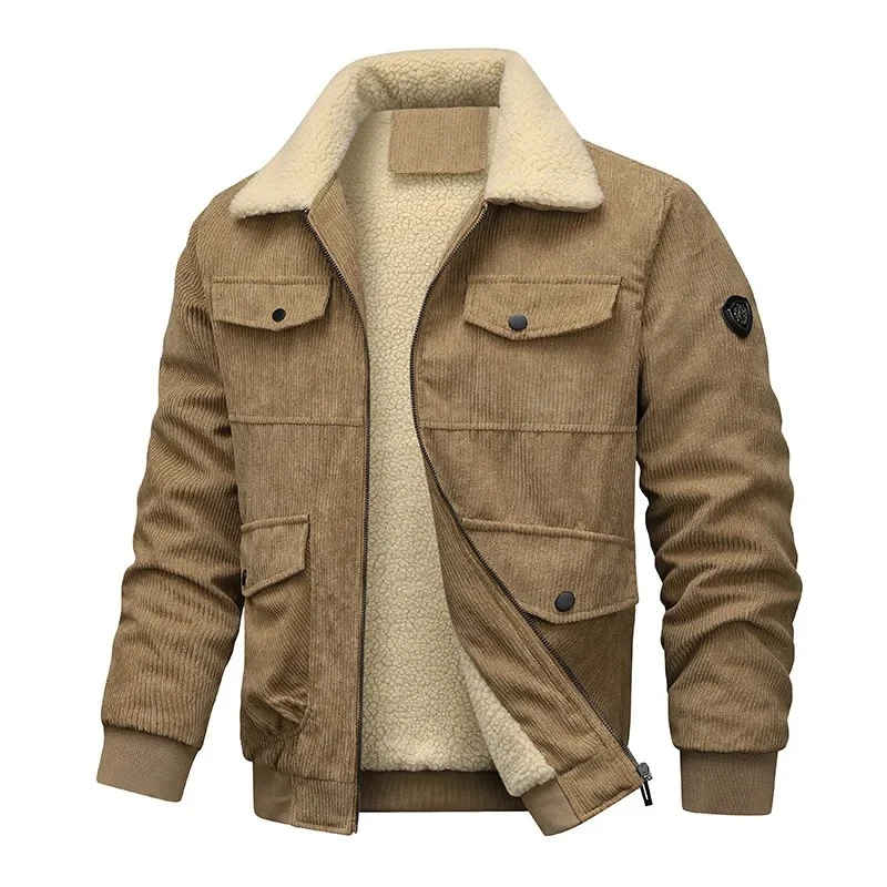 Elegante chaqueta de forro polar de pana - Imagen 4